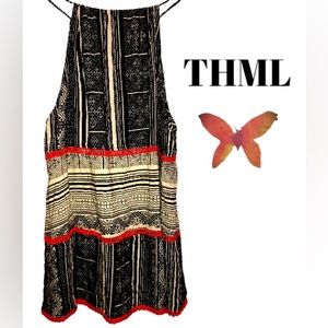 NWT THML String Adjustable Racer Back Tank Top  size L